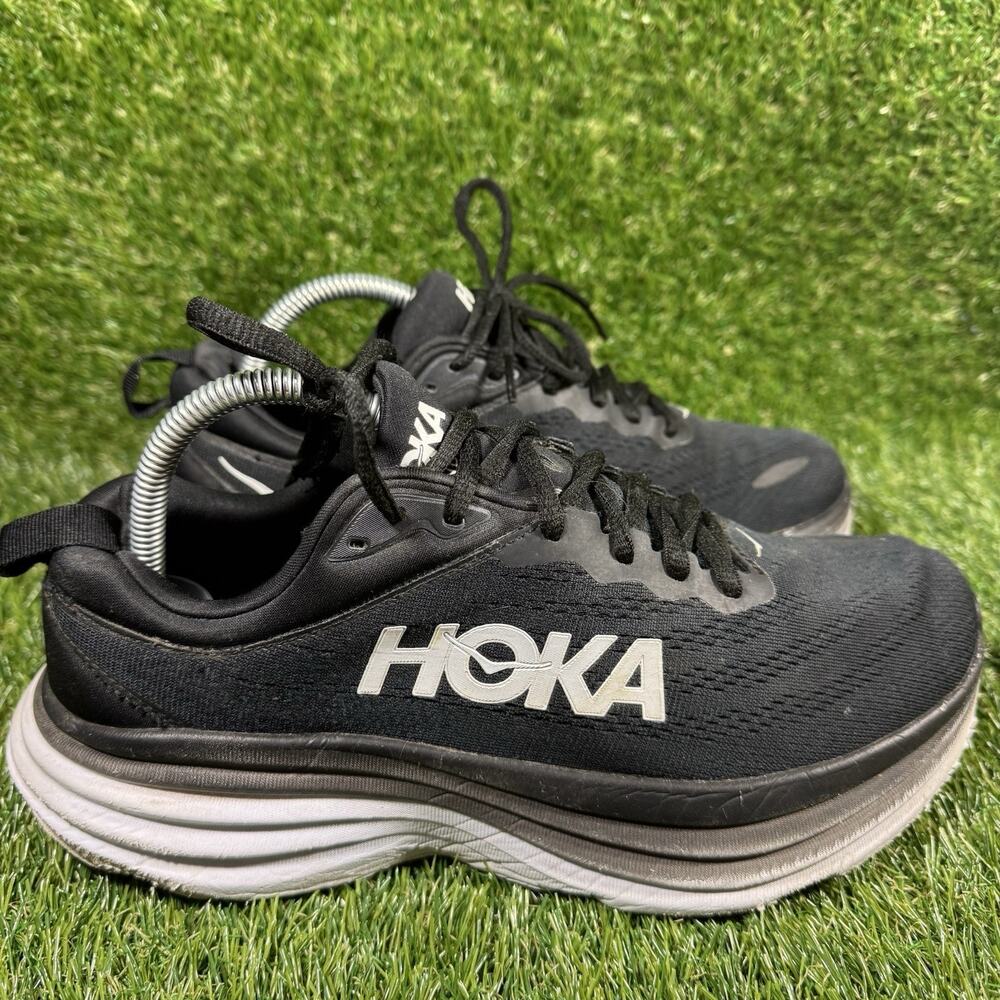 Hoka One One Bondi 8 Womens Size 9 D Wide Running Shoes Sneakers 1127954 BWHT